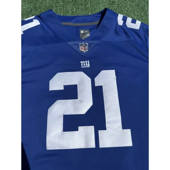 New York Giants Landon Collins #21 Sz XL NIKE ON FIELD NFL Football Jersey Blue - Picture 2 of 8